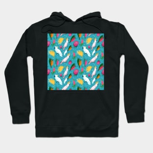 Australian Native Birds and Flowers Hoodie